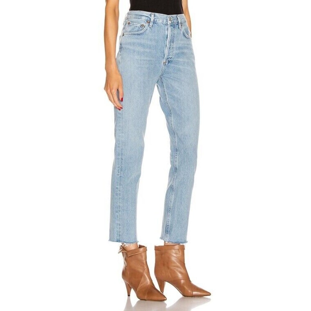 AGOLDE Remy High Rise Organic Straight Jean Fray Hems In Renewable NOWT - Picture 3 of 10